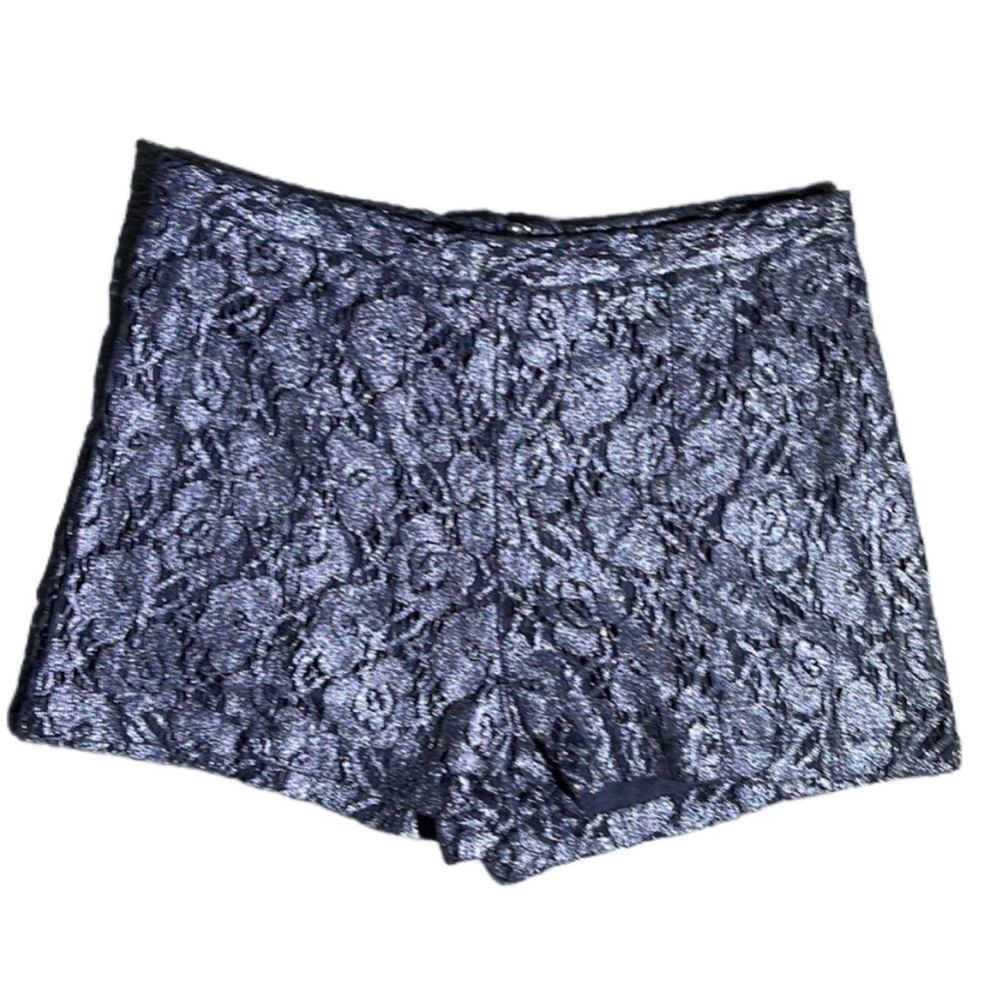 Black Sparkly Lace Short